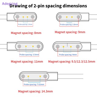 [Adegring] อะแดปเตอร์แท่นชาร์จแม่เหล็ก 2 pins 4pins USB สําหรับสมาร์ทวอทช์