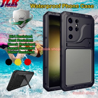 [JLK] Outdoor Sport Underwater 5M Swimming Diving IP68 Super Waterproof Phone Case for iPhone 14/13/12 Pro Max Heavy Metal Full Protective 360 Cover for SAMSUNG S23/S23+/S23 Ultra Aluminium Alloy Cases