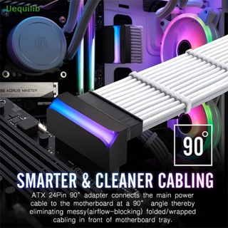 Uequilib อะแดปเตอร์พาวเวอร์ซัพพลาย ATX 24Pin เป็น 90 องศา DIY 90 องศา สําหรับคอมพิวเตอร์