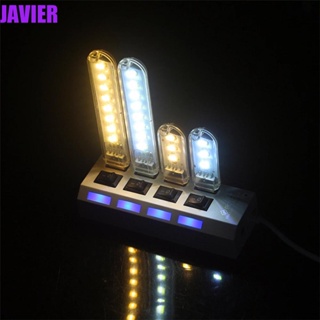 Javier หลอดไฟ LED 3 ดวง SMD 5630 5730 8 ดวง สีขาวอบอุ่น พกพาง่าย สําหรับหนังสือ