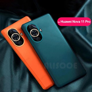 เคสโทรศัพท์มือถือหนัง PU ป้องกันเลนส์ หรูหรา สําหรับ Huawei nova 11 pro 2023 GOA-AL80 LX9 Nova11 nova 11 pro