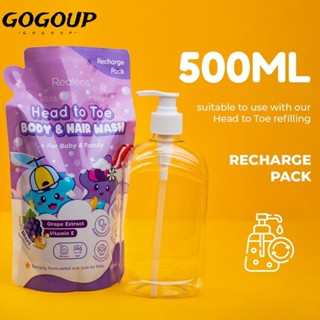 Gogoup ขวดปั๊มโลชั่น แชมพู สบู่ แบบพกพา 500 มล. 2 ชิ้น