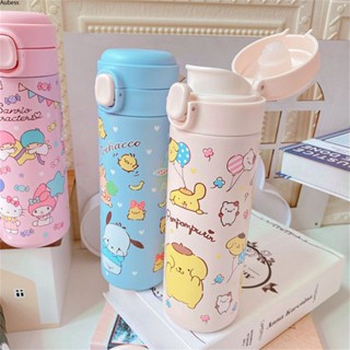 420ml Sanrio 304 Stainless Steel Thermos Cup Cute Kuromi Cinnamoroll My Melody ถ้วยสูญญากาศ Kids Gift Birthday Gift Home Office Decor Aube