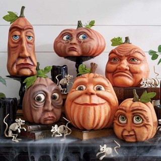 Wacky Pumpkin Face Simulation Props Halloween Fun Decorations Party Gift