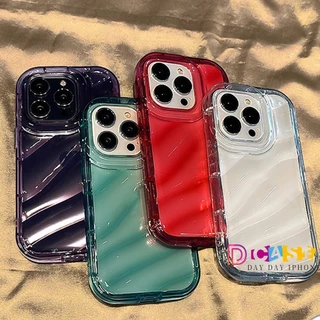 เคส For iPhone 11 13 12 14 15 16 Pro Max XR 6 7 8 Plus X XS Max เคสโทรศัพท์มือถือแบบนิ่ม กันกระแทก ลายคลื่น เคสไอโฟน11