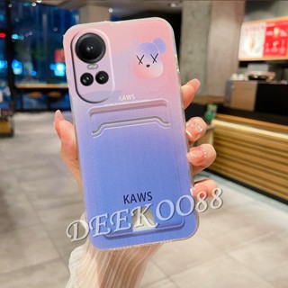 เคสโทรศัพท์มือถือแบบนิ่ม กันกระแทก กันรอยกล้อง พร้อมช่องใส่บัตร สําหรับ OPPO Reno10 Pro Plus Pro+ Reno8 T Z A96 A78 A77S A77 A76 A57 A17K A17 5G 4G 2023 Reno 10 10Pro 8 8T 8Z