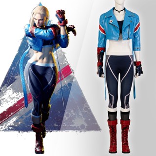 Street Fighter 6 ชุดเสื้อแจ็กเก็ต หนัง PU สไตล์พังก์ คอสเพลย์ สําหรับผู้หญิง