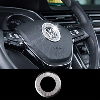 สติกเกอร์ตราสัญลักษณ์ 3D ติดพวงมาลัยรถยนต์ สําหรับ Volkswagen VW Vento Beetle Jetta Tiguan