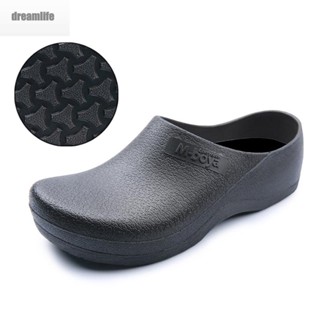 【DREAMLIFE】Male Shoes Kitchen Work Hotel Male Cooking Restaurant Slip on Non skid