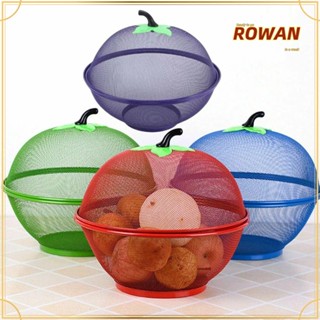 Rowans ตะกร้าตาข่าย ระบายน้ํา พร้อมฝาปิด ทนทาน สําหรับใส่ผัก ผลไม้