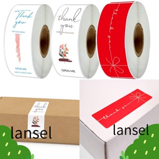 Lansel ตัวเปิดออเดอร์ ขนาดเล็ก ลาย Thank You For Your Order 1*3 นิ้ว 120 ชิ้น ต่อม้วน