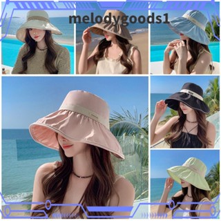 Melodygoods1 หมวกบักเก็ต หมวกชายหาด สําหรับผู้หญิง เดินทาง