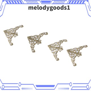 MELODYGOODS1 มุมหนังสือ มุมตกแต่งย้อนยุค สไตล์วินเทจ มุมโลหะสีทอง มุมโต๊ะ สําหรับกล่องเครื่องประดับ