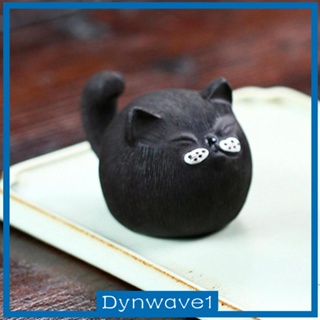 [Dynwave1] ตุ๊กตาแมวขี้เกียจ ขนาดเล็ก แฮนด์เมด สไตล์จีน สําหรับตกแต่งบ้าน โต๊ะน้ําชา