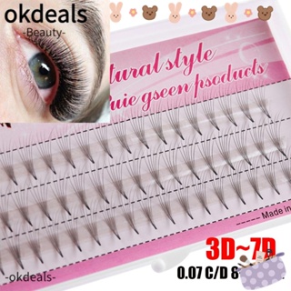 Okdeals ขนตาปลอม ยาว ธรรมชาติ แฮนด์เมด แบบมืออาชีพ