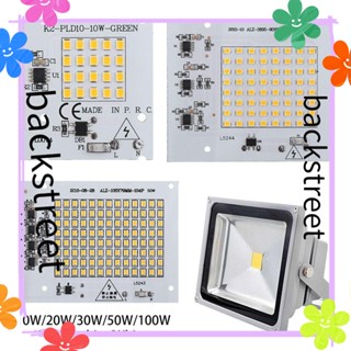 Backstreet ลูกปัดไฟฟลัดไลท์ SMD 2835 220V อินพุตชิป LED คุณภาพสูง สีขาว วอร์มไวท์ 10W 20W 30W 50W 100W