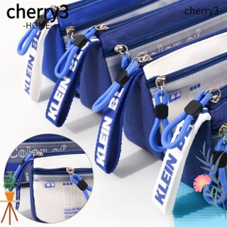 Cherry3 กระเป๋าใส่ปากกา อเนกประสงค์ ลายกาแล็กซี่น่ารัก ความจุขนาดใหญ่ สองชั้น สีฟ้า