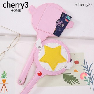 Cherry3 กระเป๋าใส่บัตร หนัง PU ลายการ์ตูนอนิเมะ คอสเพลย์ รถบัส รถไฟใต้ดิน