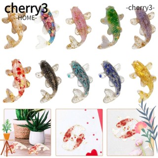 Cherry3 เครื่องประดับคริสตัล เรซิ่น อีพ็อกซี่ รูปปลาทอง สําหรับตกแต่งบ้าน