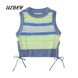 Uibey เสื้อกั๊กแฟชั่น แนวเซ็กซี่ ขนาดเล็ก 3398