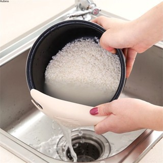 Aubess Aubess Drain Washing Rice Sกรอง Creative Plastic Kitchen Rice Scoop Multi-functional Rice Washer God Artifact Rice Washing Gadget Drainer ไม่เจ็บมือ เครื่องล้างข้าวในครัวเรือน