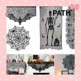 Path ผ้าปูโต๊ะ ลายค้างคาว ลูกไม้ DIY สําหรับตกแต่งปาร์ตี้ฮาโลวีน