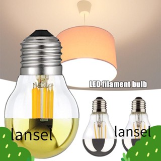 LANSEL หลอดไฟ LED หลอดไฟ Stabla E27 ไฟตกแต่ง กระจกสะท้อนแสง สีเงิน