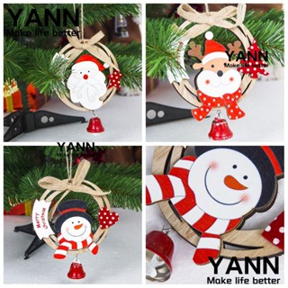 YANN1 จี้ไม้ รูปสโนว์แมน สําหรับแขวนตกแต่งคริสต์มาส DIY