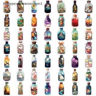 Hugepeaknewsection1 สติกเกอร์ ลายการ์ตูน Big World in a Bottle สําหรับติดตกแต่งสมุดไดอารี่ โน้ตบุ๊ก กระเป๋าเดินทาง แล็ปท็อป DIY 50 ชิ้น