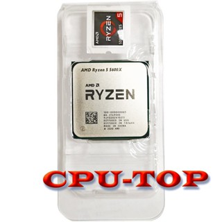 หน่วยประมวลผล CPU AMD Ryzen 5 5600X R5 5600X 3.7 GHz หกแกนสิบสองเกลียว 65W L3=32M 100-000000065 ซ็อกเก็ต AM4 ไม่มีพัดลม AMD Ryzen 5