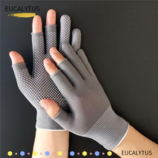 EUTUS ถุงมือตกปลา กันลื่น กันแดด แบบเปิดครึ่งนิ้ว สําหรับผู้ชาย และผู้หญิง