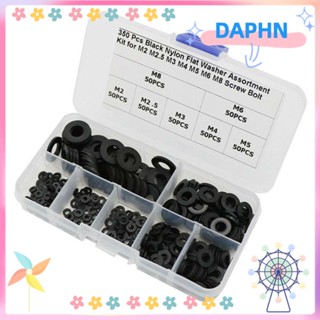 Daphs แหวนปะเก็นไนล่อน แบบแบน M2 M2.5 M3 M4 M5 M6 M8 350 ชิ้น