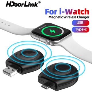 Hdoorlink ที่ชาร์จไร้สาย USB Type C แบบพกพา อุปกรณ์เสริม แบบเปลี่ยน สําหรับ Apple Watch 8 7 6 5 4 3 2 1 SE