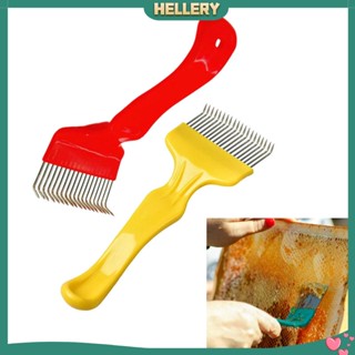[HelleryTH] ส้อมสเตนเลส 90 องศา 19 ซม. X 7 ซม. 21 Pin สําหรับเลี้ยงผึ้ง