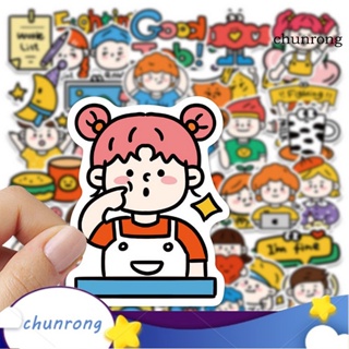 Chunrong สติกเกอร์ PVC ลายกราฟฟิตี้ กันน้ํา มีกาวในตัว ลอกออกได้ สําหรับติดตกแต่งคอมพิวเตอร์ กระเป๋าเดินทาง สเก็ตบอร์ด DIY 40 ชิ้น ต่อชุด