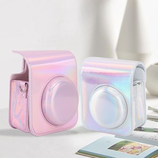 ELE Consumer กระเป๋าใส่เคสหนัง PU แฟชั่นพร้อมสายคล้องไหล่ปรับได้เหมาะสำหรับ Fujifilm Instax Mini 12