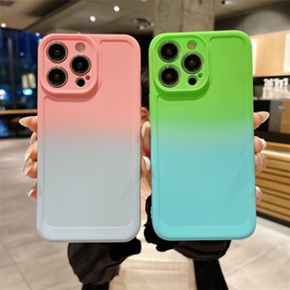 สําหรับ iPhone 11 Pro Max 12 Mini 11Pro 12Pro XS XR X เคสมือถือ Soft TPU Case เคสป้องกัน Luxury Space Gradual Colorful กันกระแทก เปลือกไฟฟ้า