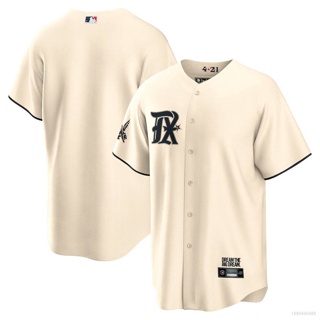 Ani 2023-2024 MLB Texas Rangers Jersey Button Down เสื้อคาร์ดิแกนเบสบอล เสื้อยืด เสื้อกีฬา City Edition Cin