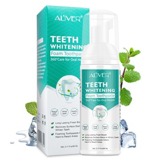 Hot Sale# ALIVER tooth cleaning mousse oral care to remove yellow tooth cleaning stains mint fresh 8jj