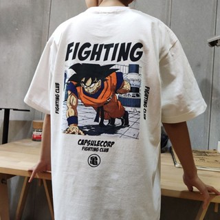 เสื้อยืดแขนสั้น ผ้าฝ้าย พิมพ์ลาย Dragon Ball Son Goku แฟชั่นฤดูร้อน สําหรับผู้ชาย และผู้หญิง