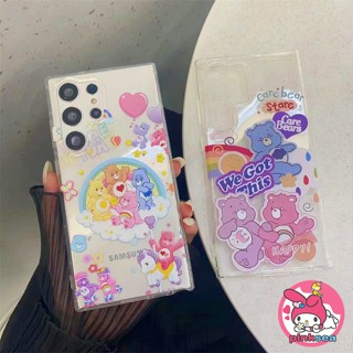 เคสโทรศัพท์มือถือ ซิลิโคนนิ่ม TPU ใส กันกระแทก ลายหมีแคร์แบร์ สําหรับ iPhone 14 13 12 11 Pro Max SE2020 X Xr Xs Max 8 7 6 6s Plus 13 12 Mini