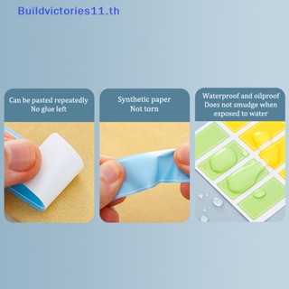 Buildvictories11 สติกเกอร์ฉลากชื่อ กันน้ํา มีกาวในตัว หลากสี สําหรับโรงเรียน สํานักงาน 1 ชุด