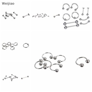 Weijiao% จิวสเตนเลส เครื่องประดับร่างกาย คิ้ว ลิ้น บาร์ ลาเบรต ปาก จมูก แหวน TH