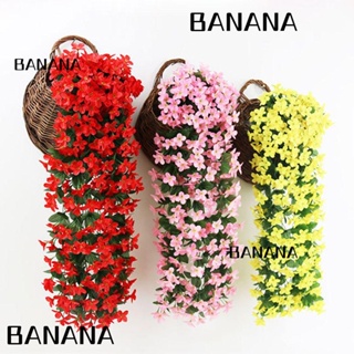 Banana1 ดอกไม้ประดิษฐ์ ผ้าไหม สีม่วง สําหรับตกแต่งบ้าน