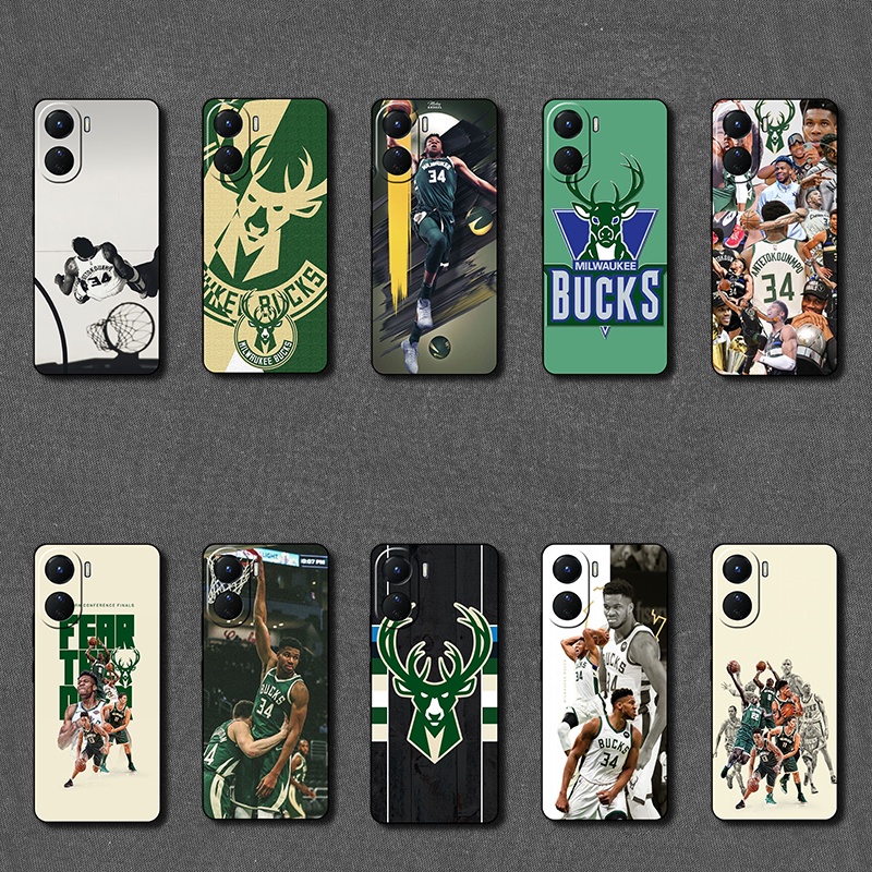 บูชสําหรับ VIVO Y16 Y02S Y35 Z7i 5G AA40 nba Milwaukee Bucks แขนป้องกันแบบนิ่ม