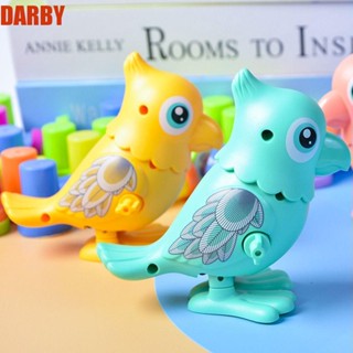 Darby นกแก้วไขลาน ของเล่น, สัตว์สีเขียว / สีชมพู, การ์ตูนที่น่าสนใจ โซ่พลาสติก นาฬิกาปลุก ของเล่น ของขวัญสําหรับเด็ก