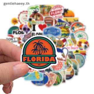 Gg สติกเกอร์ ลายทิวทัศน์ Florida สวยงาม DIY สําหรับติดตกแต่งขวดแล็ปท็อป 50 ชิ้น