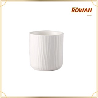 Rowans กล่องเซรามิค สีขาว สําหรับใส่แปรงแต่งหน้า ดินสอ ตั้งโต๊ะ สํานักงาน