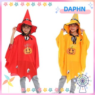 Daphs เสื้อคลุมฟักทอง แม่มด หมวกคอสเพลย์ ฮาโลวีน เสื้อคลุมฟักทอง พิมพ์ลายฟักทอง น่ารัก อุปกรณ์ประกอบฉากคอสเพลย์ ฮาโลวีน เสื้อคลุมแม่มด ปาร์ตี้