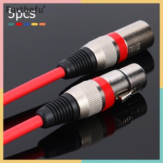 ★ Forthefu ★  De อะแดปเตอร์ขยายเสียงไมโครโฟน XLR 3Pin Male to Female 5 ชิ้น